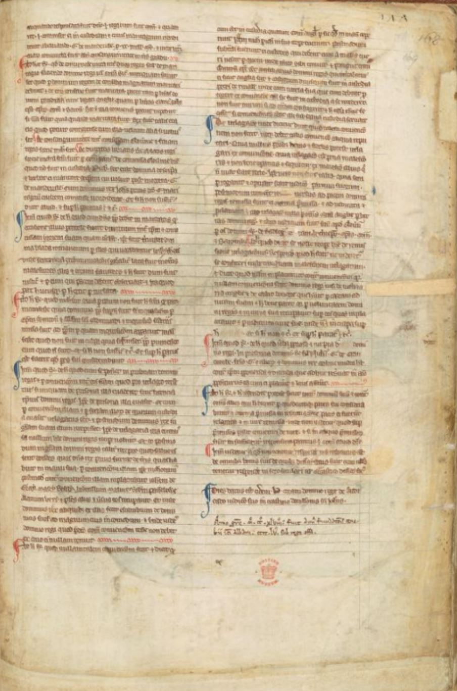 Sample page - British Library Cotton MS Nero D I
